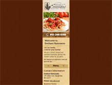 Tablet Screenshot of emilianiristorante.com